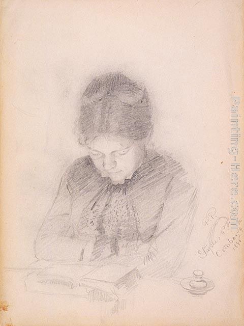 Paul Peel Portrait of the Artist's Wife